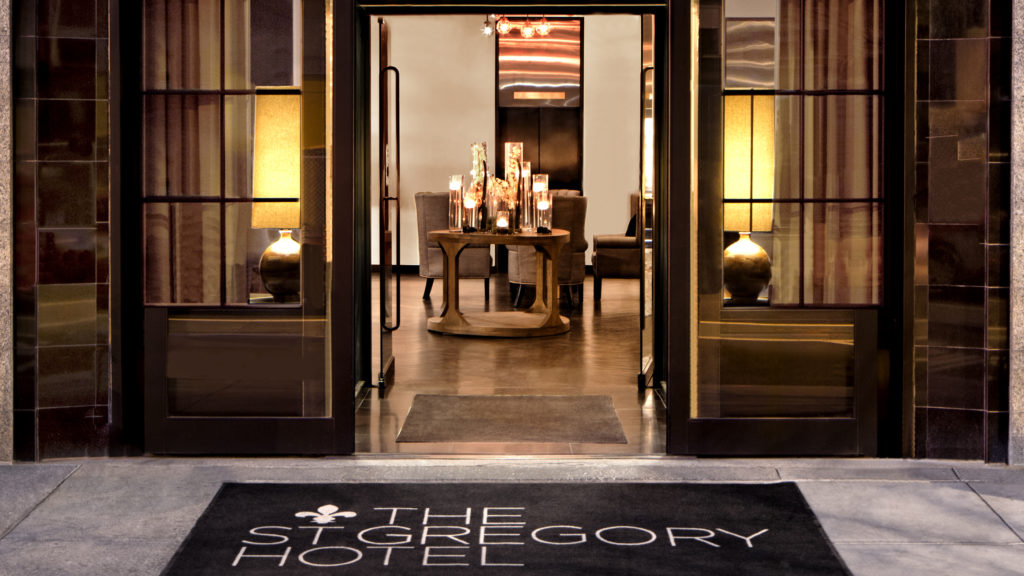 Entrance of The St. Gregory Hotel in Washington, D.C.